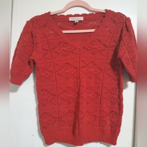 Philosophy Orange Knit Top S